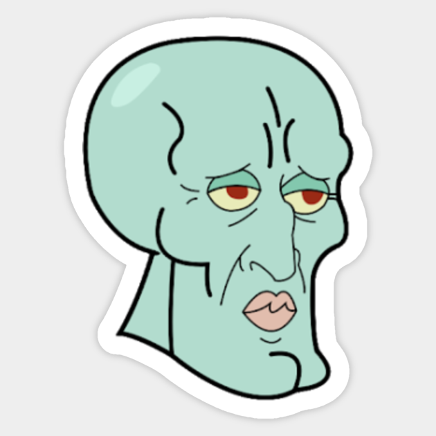 Handsome squidward Spongebob Sticker TeePublic